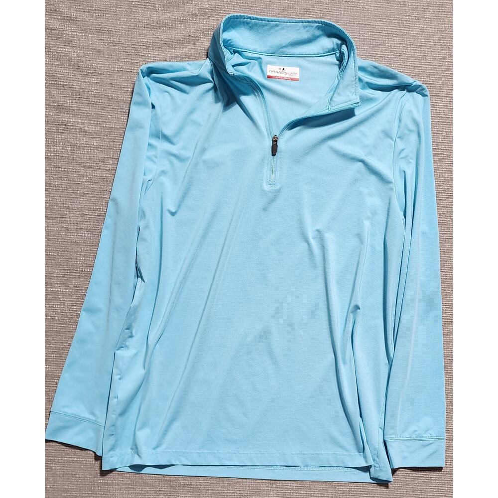 Grand Slam Performance Quarter Zip Pullover Men’s Large‎ Light Blue